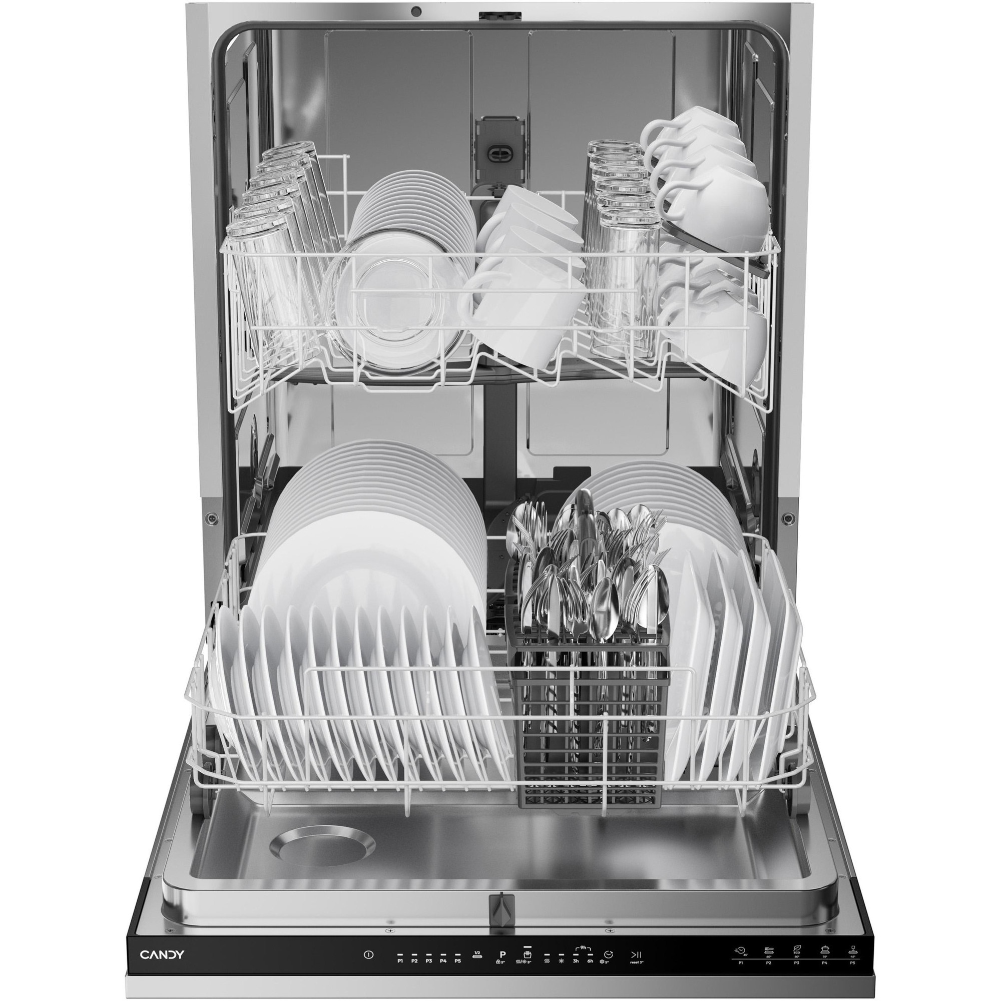 Masina de spalat vase incorporabila Candy CIP 3D9E0B, clasa D, 13 seturi, 5 programe, automatic open door, 60 cm