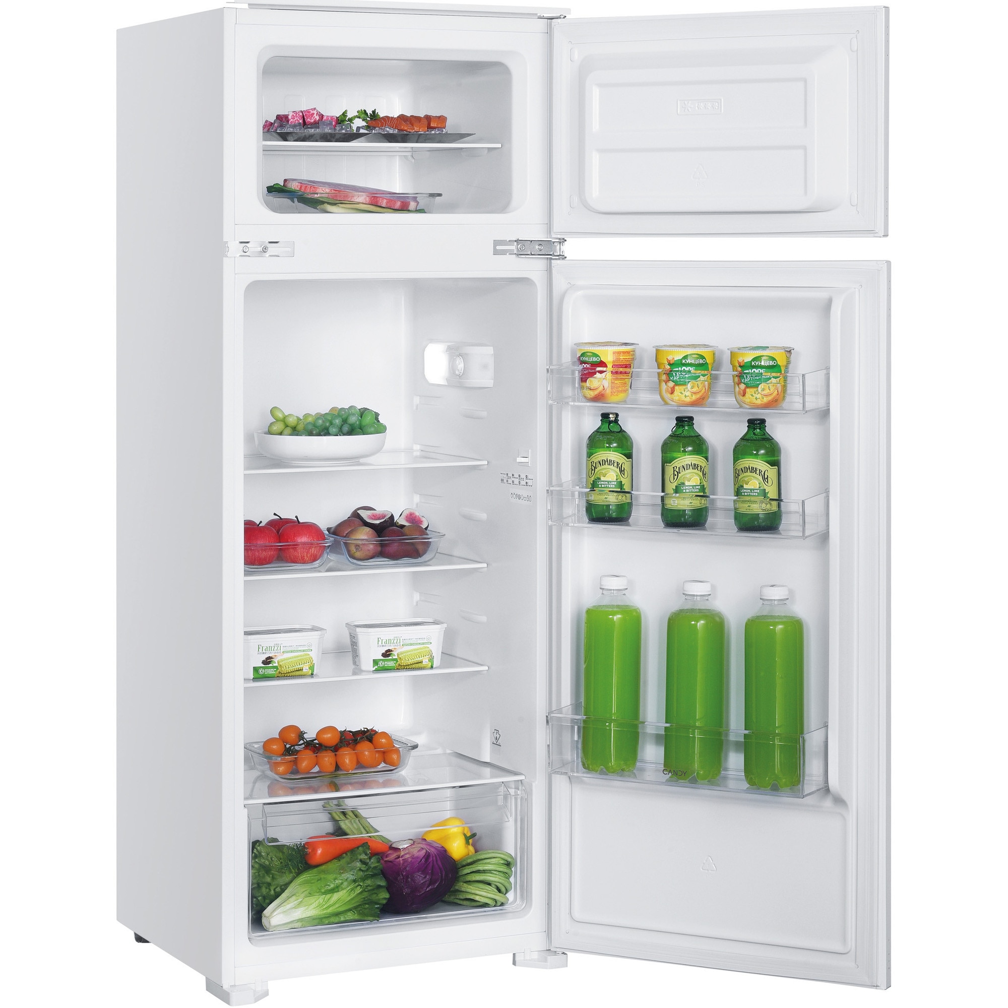 Frigider incorporabil CANDY CFBD 2450/2EH, 205 litri, H 145 cm, clasa E, usi reversibile