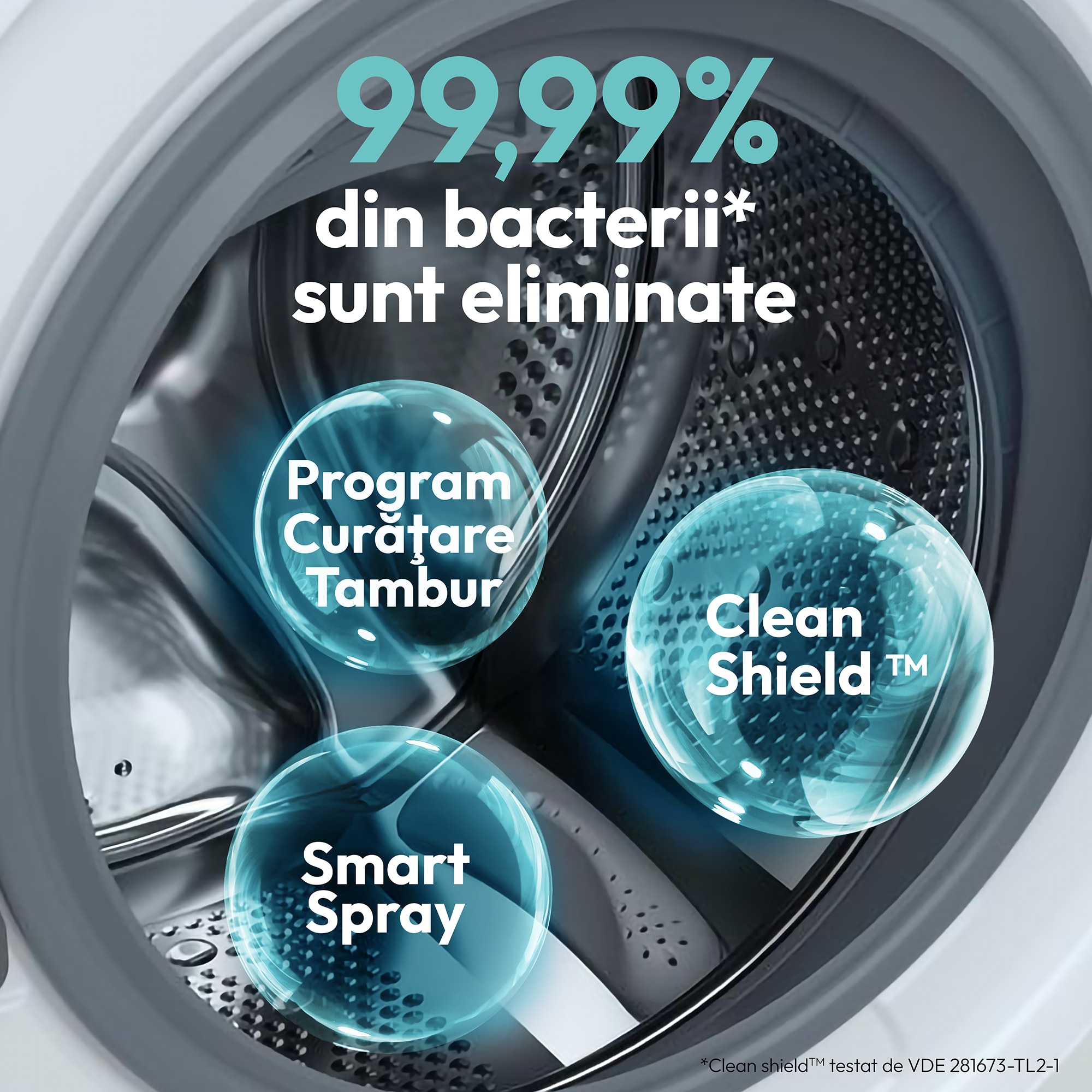 Masina de spalat rufe CANDY GD 38SB6-S, clasa energetica A-10%, 8 kg, 1300 rpm, Motor Inverter, ProActive Wash, Programe Rapide, Soft Drum, Clean Shield, alba