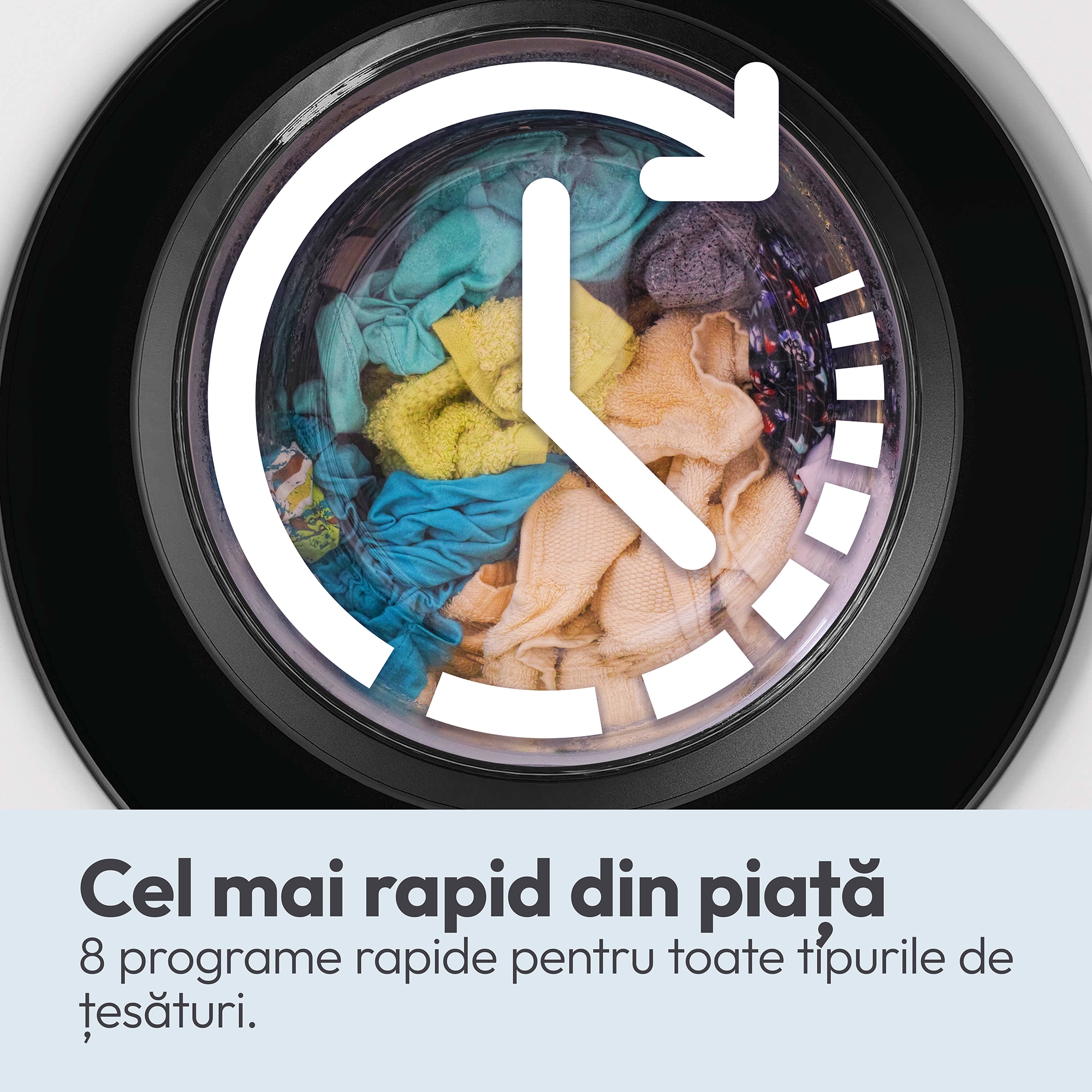 Masina de spalat rufe CANDY GD 38SB6-S, clasa energetica A-10%, 8 kg, 1300 rpm, Motor Inverter, ProActive Wash, Programe Rapide, Soft Drum, Clean Shield, alba