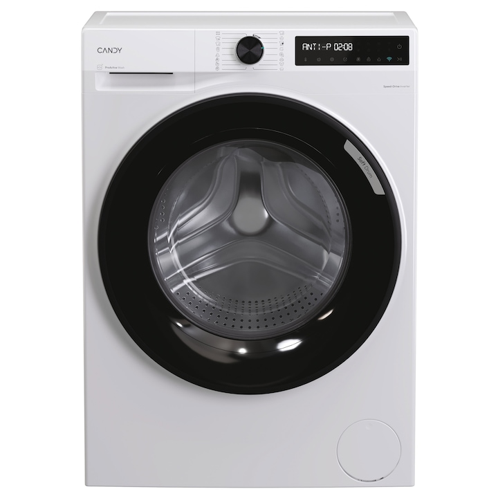 Masina de spalat rufe CANDY BR 412BL8-S, clasa energetica A-20%, 12 kg, 1400 rpm, Motor Inverter, ProActive Wash, conectivitate WiFi/ hOn app, XL Soft Drum, Clean Shield, alba
