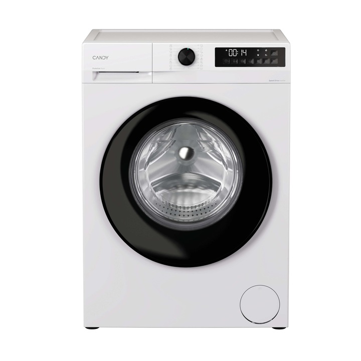 Masina de spalat rufe CANDY GD 38SB6-S, clasa energetica A-10%, 8 kg, 1300 rpm, Motor Inverter, ProActive Wash, Programe Rapide, Soft Drum, Clean Shield, alba