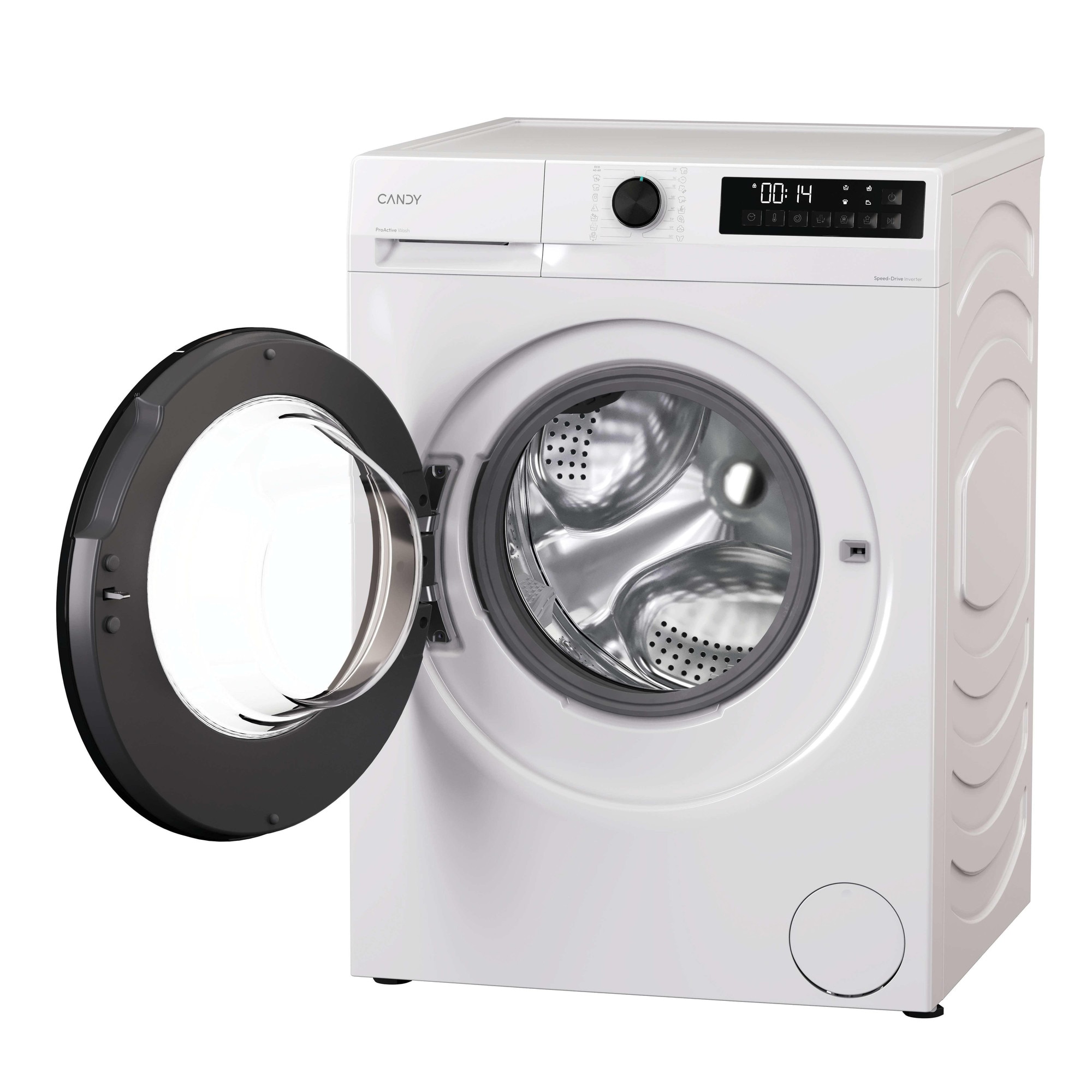 Masina de spalat rufe CANDY GD 38SB6-S, clasa energetica A-10%, 8 kg, 1300 rpm, Motor Inverter, ProActive Wash, Programe Rapide, Soft Drum, Clean Shield, alba