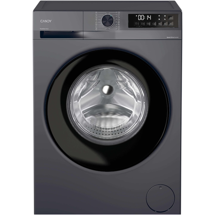 Masina de spalat rufe CANDY GD 49B8G-S, clasa energetica A-20%, 9 kg, 1400 rpm, Motor Inverter, ProActive Wash, Programe Rapide, Soft Drum, Clean Shield, antracit