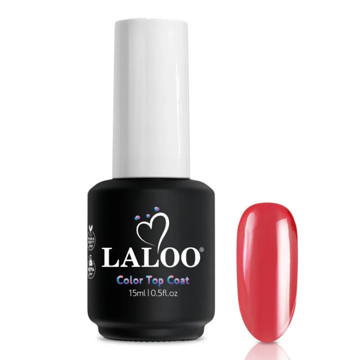 Color Top Coat Hot Flame Red 11 Laloo 15ml