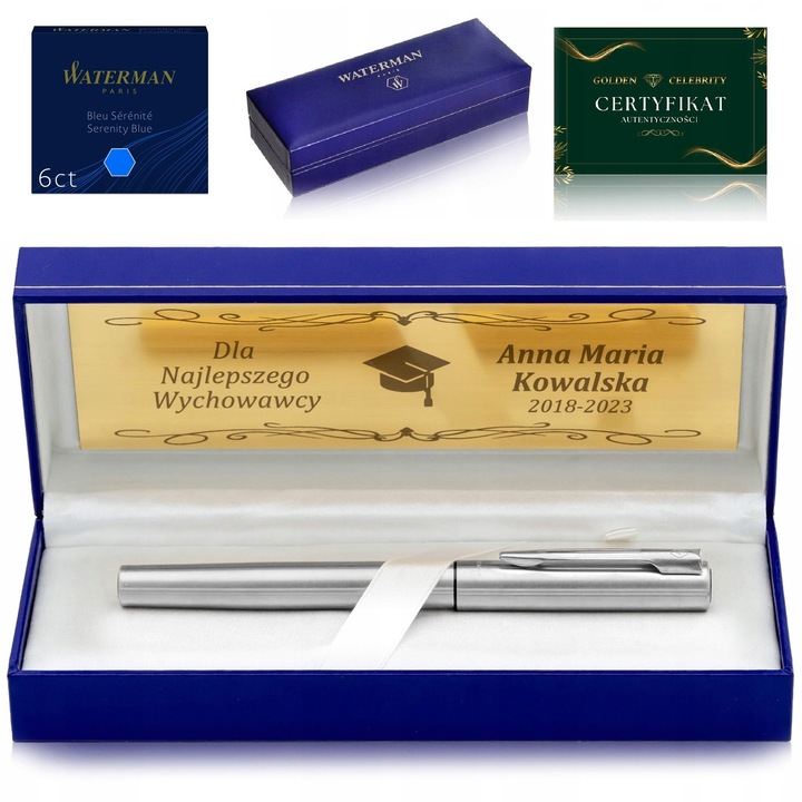 Waterman Graduate Ezüst Toll, Gravírozással Személyre Szabva - Tökéletes Ajándék