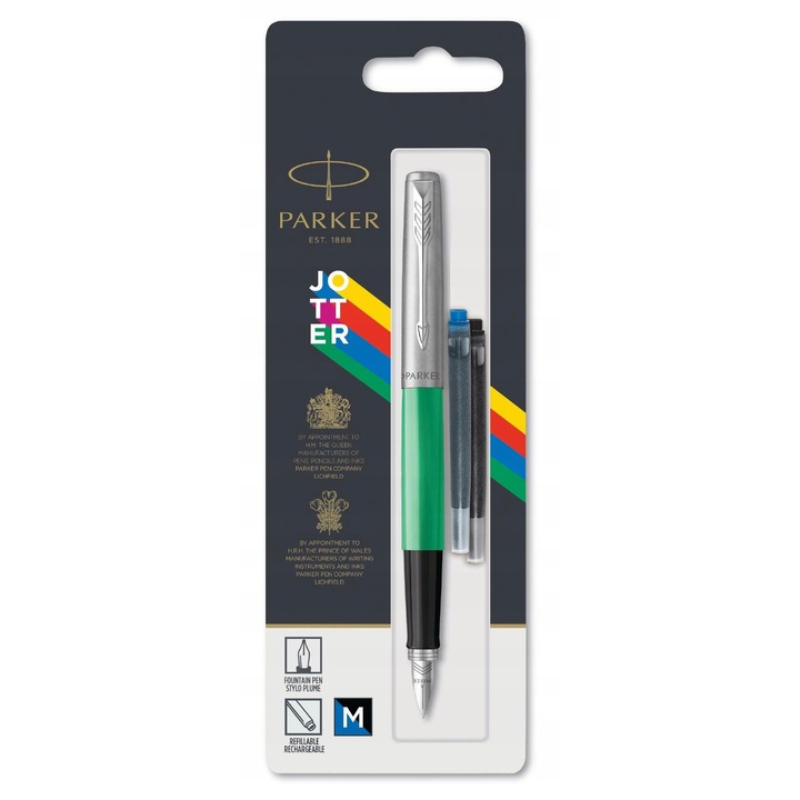 Parker Jotter zöld toll, 2 utántöltővel