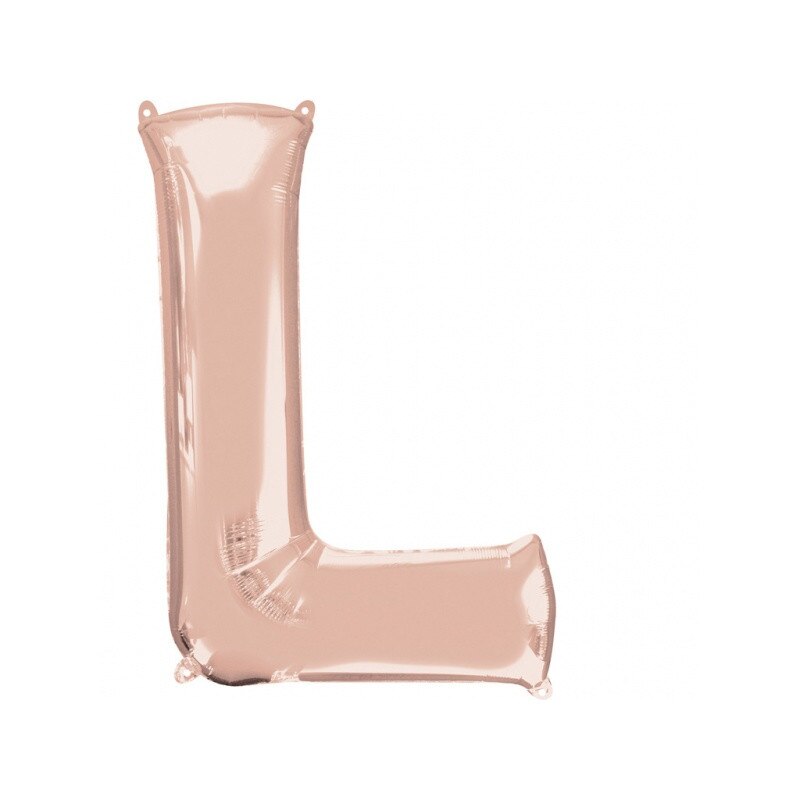 Balon Folie Mare Litera L Rose Gold - 58 x 81cm, Amscan 36575