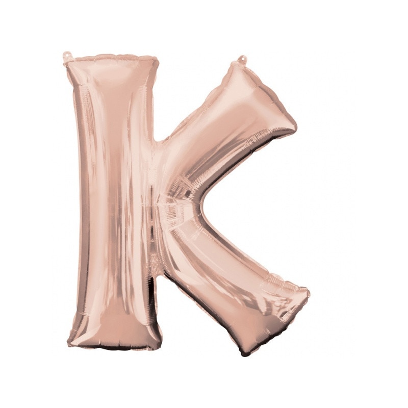 Balon Folie Mare Litera K Rose Gold - 66 x 83cm, Amscan 36574