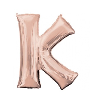 Balon Folie Mare Litera K Rose Gold - 66 x 83cm, Amscan 36574 Balon Folie Mare Litera K Rose Gold - 66 x 83cm, Amscan 36574