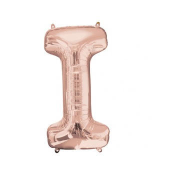 Balon Folie Mare Litera I Rose Gold - 45 x 81cm, Amscan 36572 Balon Folie Mare Litera I Rose Gold - 45 x 81cm, Amscan 36572