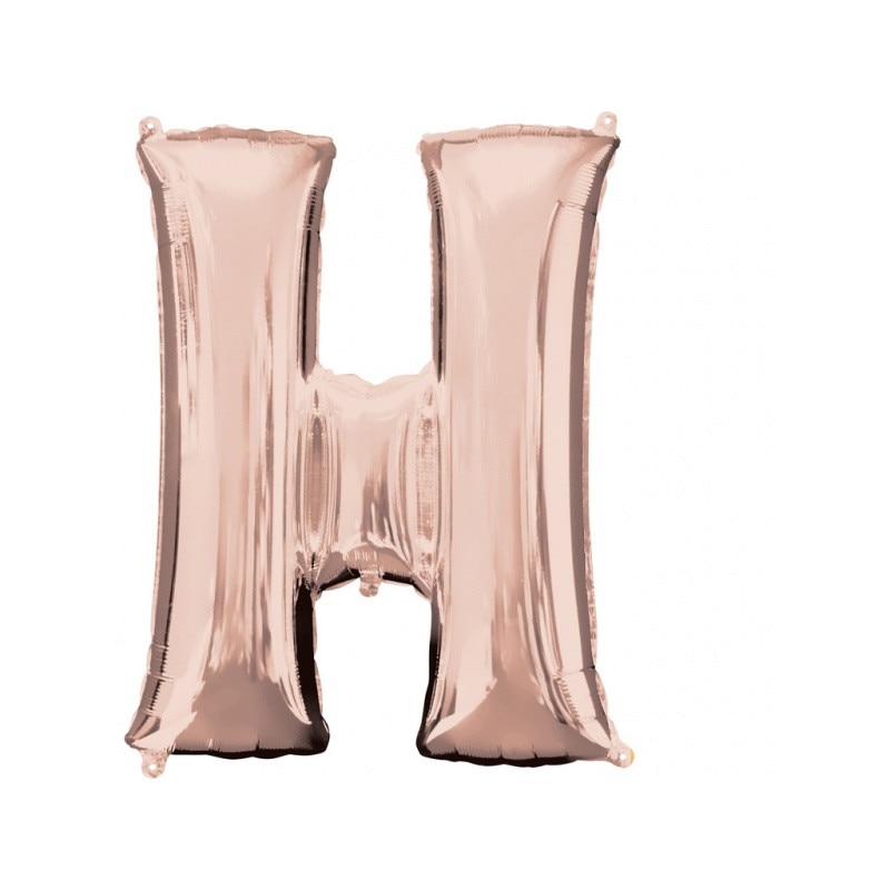 Balon Folie Mare Litera H Rose Gold - 66 x 81cm, Amscan 36571