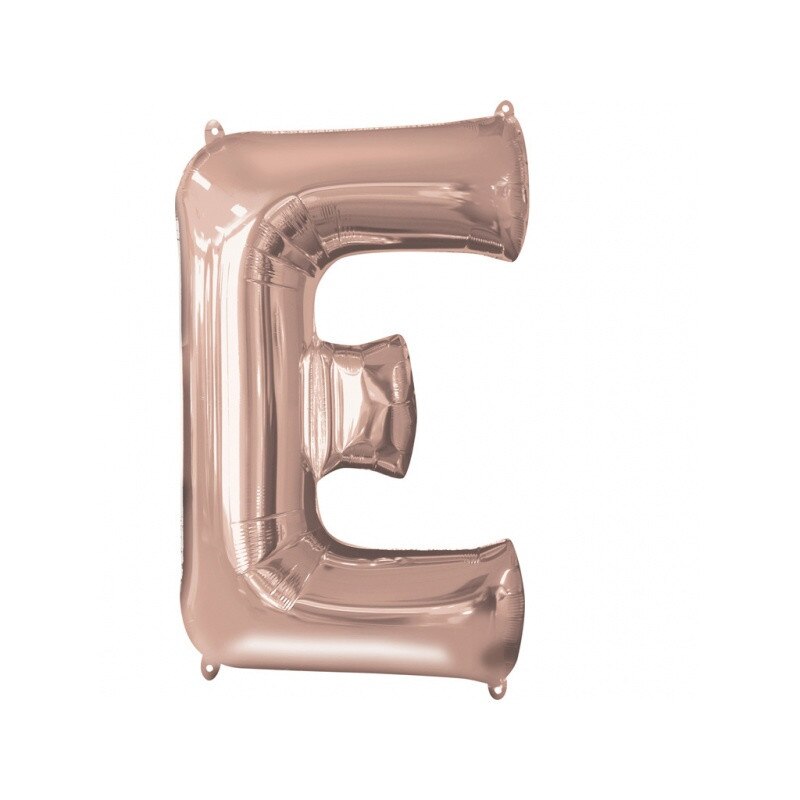 Balon Folie Mare Litera E Rose Gold - 53 x 81cm, Amscan 36568