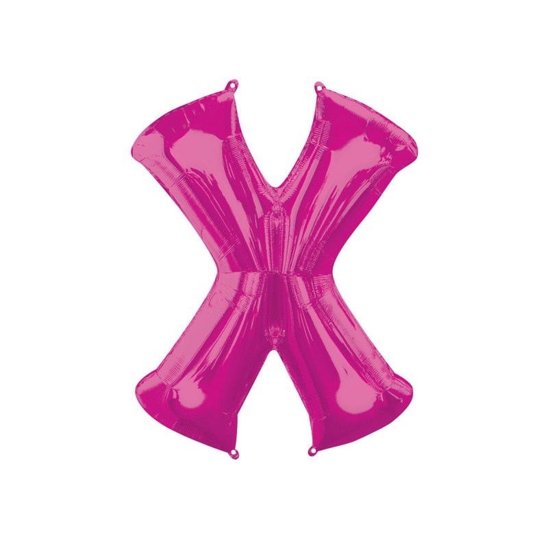 Balon Folie Mare Litera X ROZ - 68 x 88cm, Amscan 35448