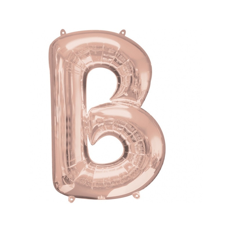 Balon folie mare litera B Rose Gold - 58 x 86cm 36565
