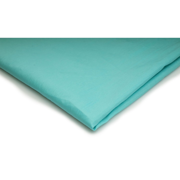 Bumbac usor creponat Turcoaz deschis, 100% Bumbac, 0.5 m