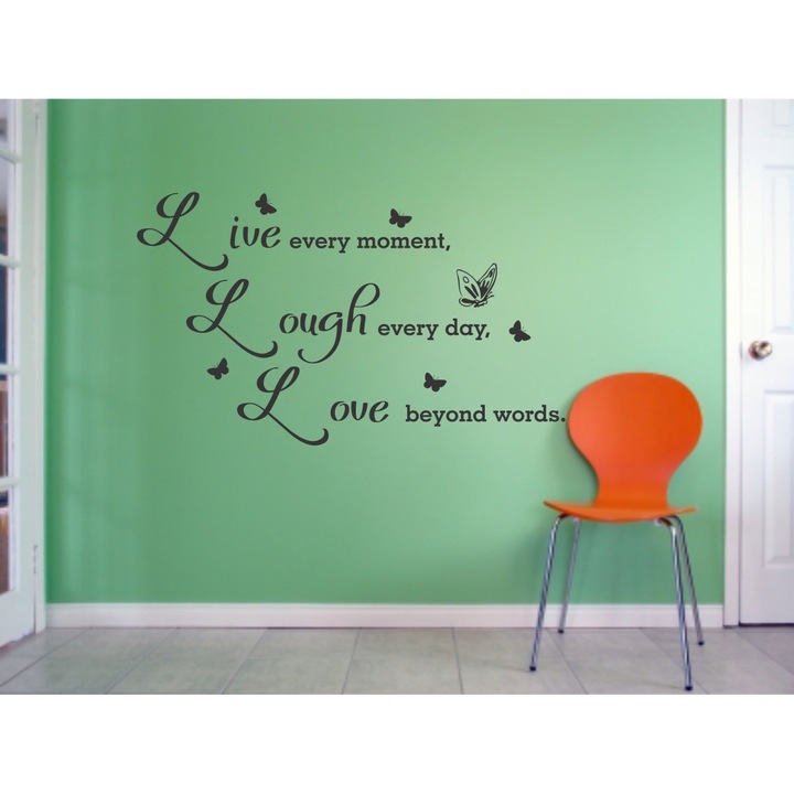 Sticker Decorativ "Citat 10" 170x100 cm, culoare Negru