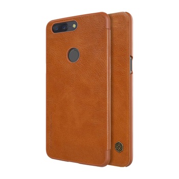 Husa Book Nillkin Qin pentru OnePlus 5T, maro Husa Book Nillkin Qin pentru OnePlus 5T, maro