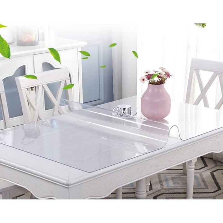 Átlátszó PVC asztalterítő 60x60cm, 1.5mm vastagság
