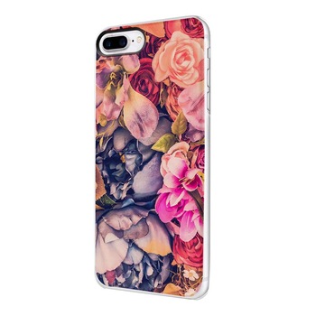 Husa Silicon, Ultra Slim 0.3MM, Floral, Apple iPhone 7 Plus / 8 Plus Husa Silicon, Ultra Slim 0.3MM, Floral, Apple iPhone 7 Plus / 8 Plus