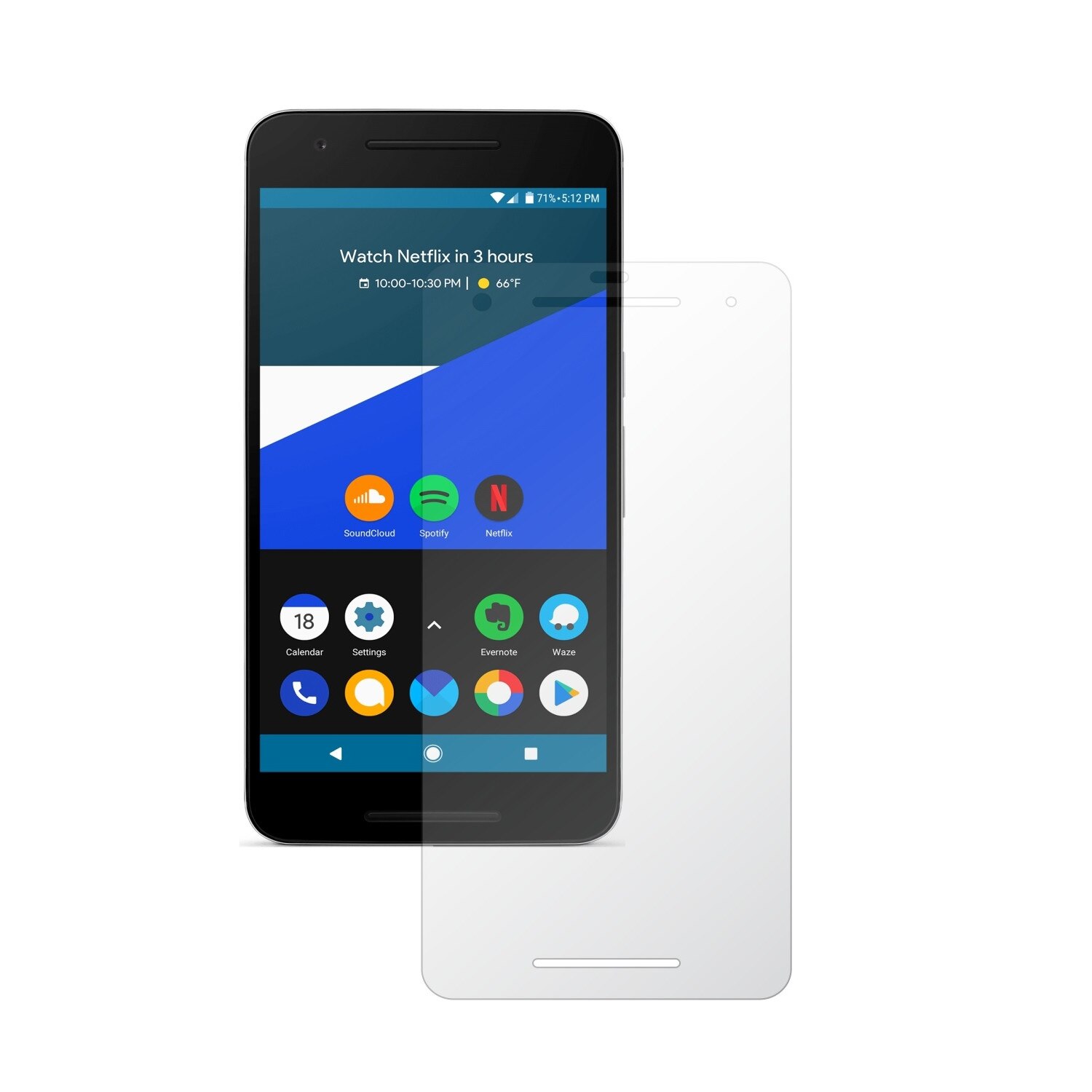 Set 2 Folii Protectie Ecran, Acoperire Totala, Adezive si Foarte Flexibile, Invisible Skinz Ultra-Clear HD pentru Google Pixel 2