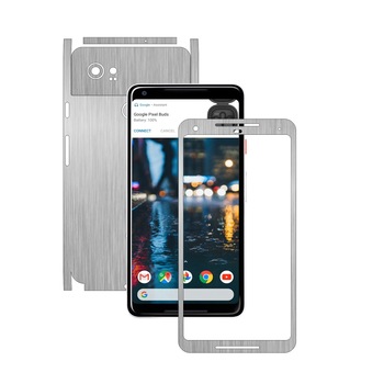 Folie de protectie Carbon Skinz, Husa de tip Skin Adeziv pentru Carcasa, Brushed Argintiu dedicata Google Pixel 2 XL Folie de protectie Carbon Skinz, Husa de tip Skin Adeziv pentru Carcasa, Brushed Argintiu dedicata Google Pixel 2 XL
