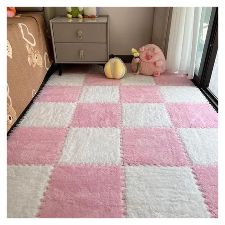Мек пъзел килим от свързваща се пяна, многоцветен, 30x30см