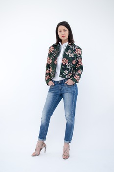 Jacheta scurta din brocart, Alera Concept, Multicolora Jacheta scurta din brocart, Alera Concept, Multicolora