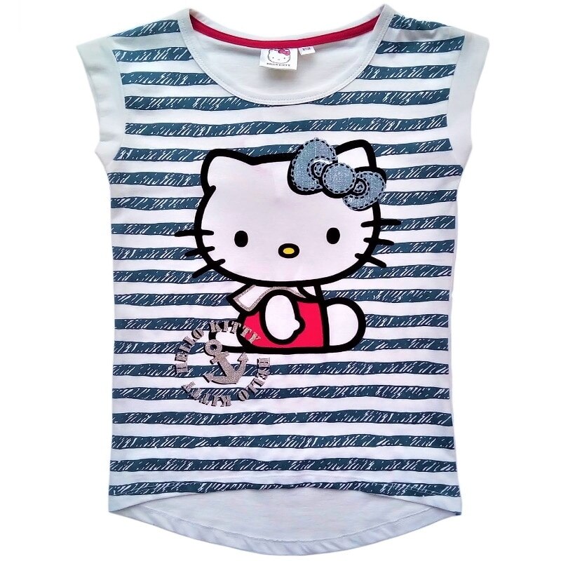Bluza lunga cu maneca scurta , Hello Kitty , 8 ani/ 128 cm