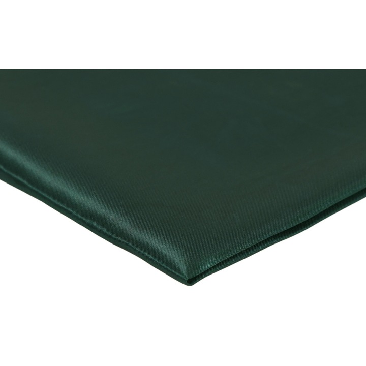 Satin fara adaugat elastan, Satinat neted cu stralucire, Verde padure 50 cm x 150 cm