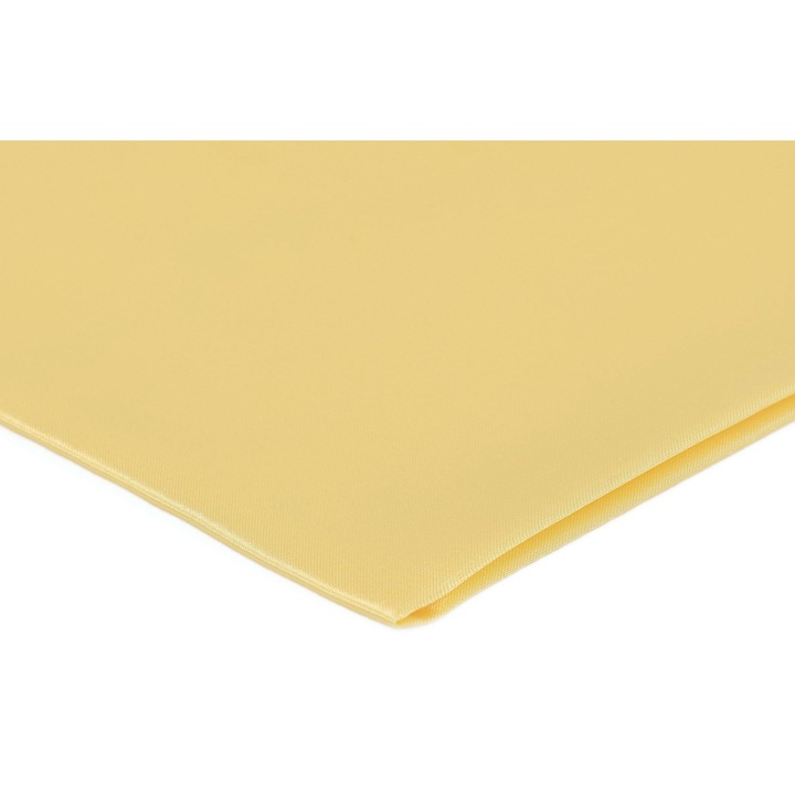 Satin fara adaugat elastan, Satinat neted cu stralucire, Galben canar 50 cm x 150 cm