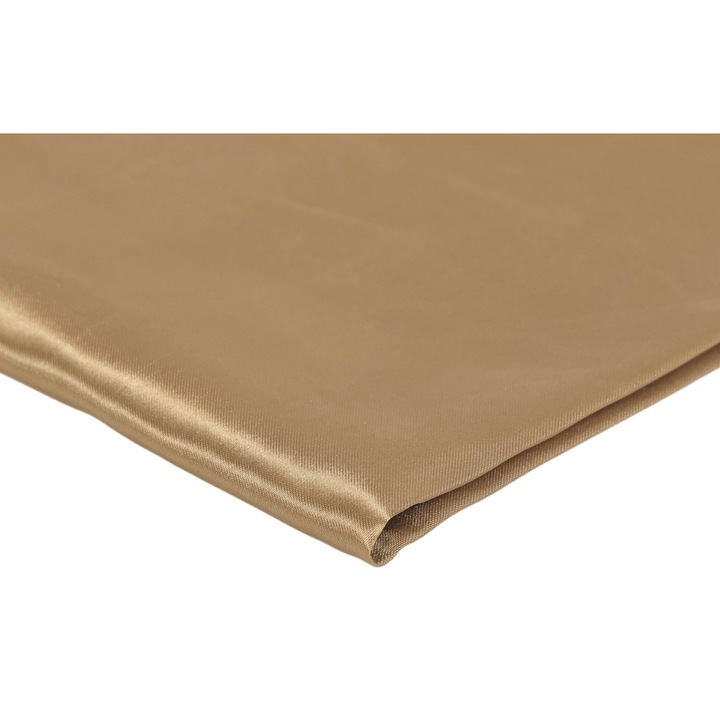 Satin fara adaugat elastan, Satinat neted cu stralucire, Camel 50 cm x 150 cm