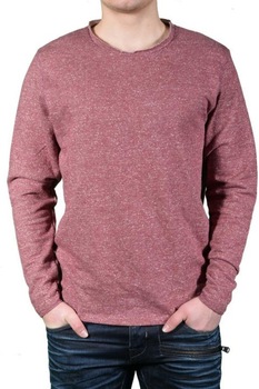 Bluza barbati, Jack & Jones jjorBoost Seat Crew, Rosu melange Bluza barbati, Jack & Jones jjorBoost Seat Crew, Rosu melange