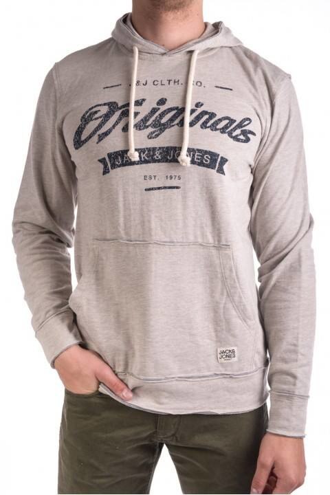 Bluza barbati, Jack & Jones Jjorvision sweat hood, Alb, Marimea L