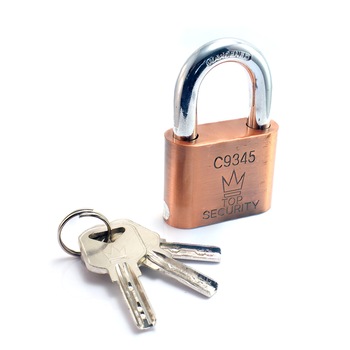 Lacat Top Security corp din cupru 50mm + 3 chei - RICHMANN Lacat Top Security corp din cupru 50mm + 3 chei - RICHMANN