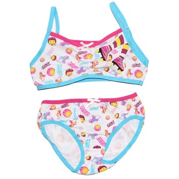 Costum de baie 2 piese, fete, Disney, Luna, Alb/Albastru Costum de baie 2 piese, fete, Disney, Luna, Alb/Albastru