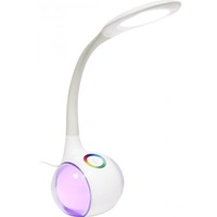 Lampa de birou Platinet PDL20, 2in1, 3 moduri de intensitate, touchbar control culoare, flexibila, 7W, 5500K, alba