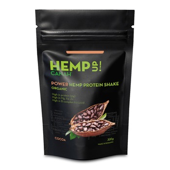 Fit Shake Proteic de Canepa si Cacao Bio 300 g, Canah Fit Shake Proteic de Canepa si Cacao Bio 300 g, Canah