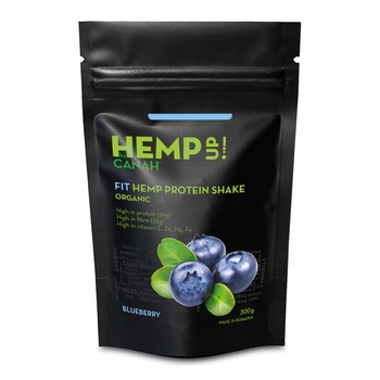 Fit Shake Proteic de Canepa si Afine Bio 300 g, Canah Fit Shake Proteic de Canepa si Afine Bio 300 g, Canah
