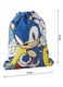 Детска раница с връзки Cerda Sonic 630145, синя със зелено, 27x33x1см