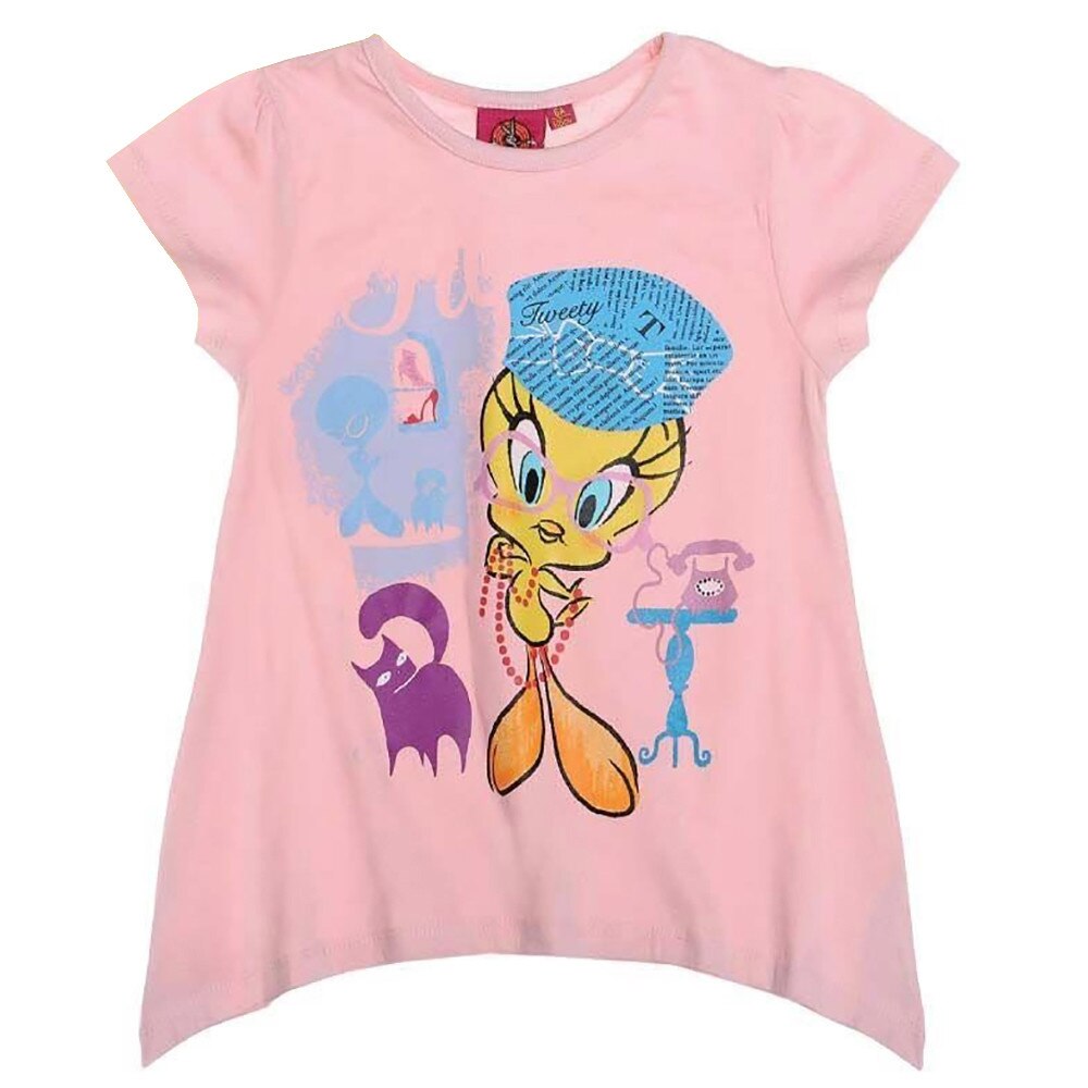 Bluza cu maneca scurta, Looney Tunes, roz