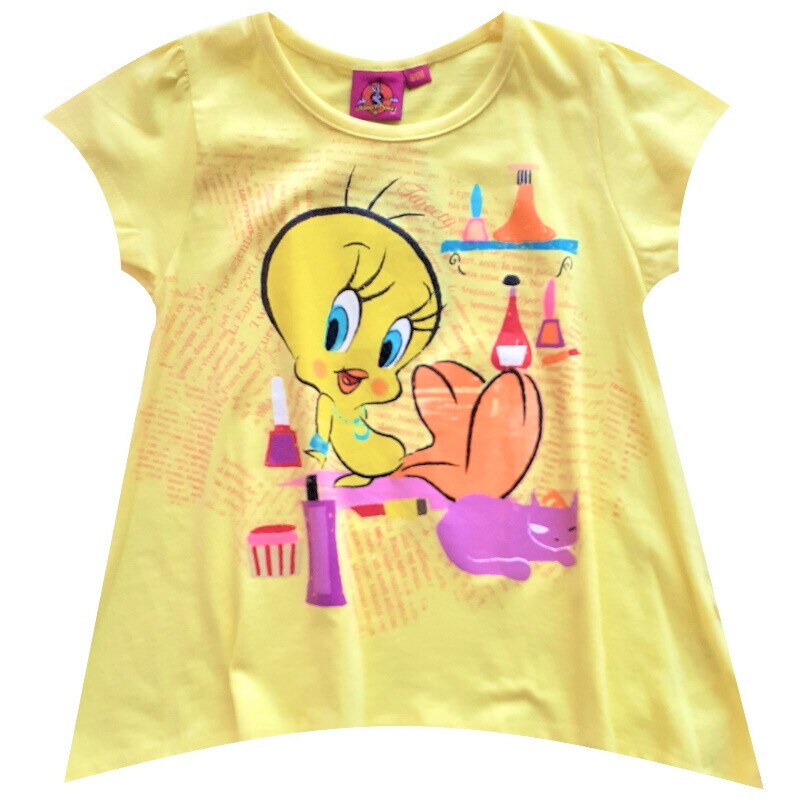 Bluza cu maneca scurta , Looney Tunes , galben , 8 ani/128 cm