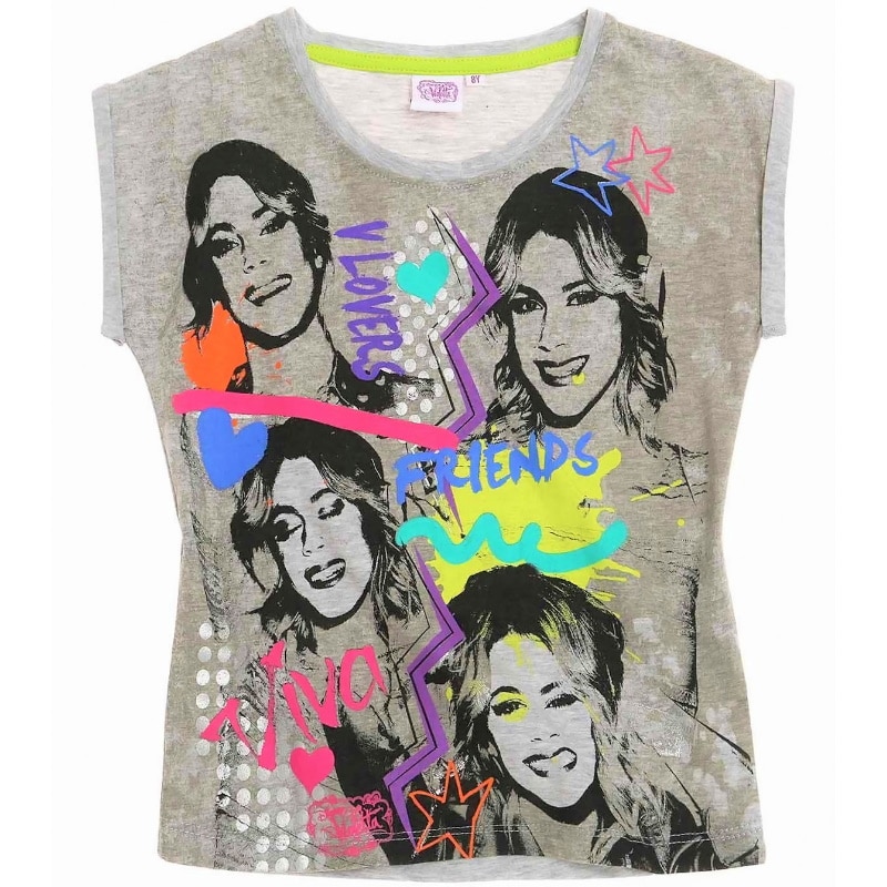 Bluza cu maneca scurta , Disney Violetta, Gri, 152 CM