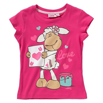 Bluza cu maneca scurta , Nici , roz , 6 ani/116 cm Bluza cu maneca scurta , Nici , roz , 6 ani/116 cm