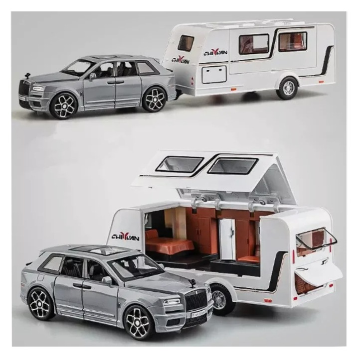 Gyermek Ajándék - Prémium Autómodell Játék Rolls-Royce Cullinan 1:20 Fények LED Hangok Interaktív