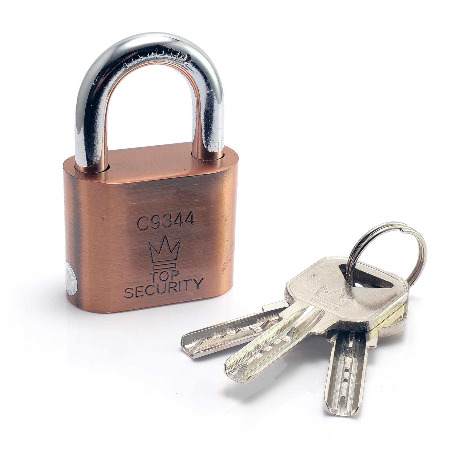 Lacat Top Security corp din cupru 40mm + 3 chei - RICHMANN