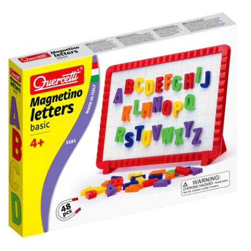 Tablita magnetica Quercetti cu litere colorate