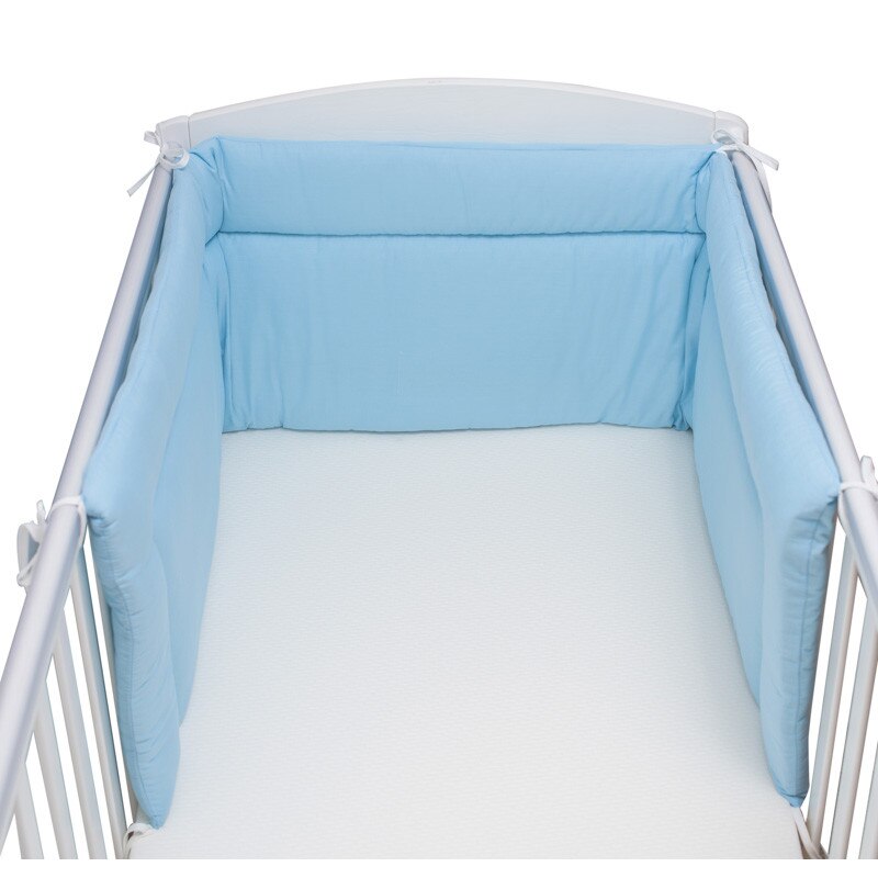 Aparatoare laterala pentru patut Bubaba, 100% bumbac, 190 x 40cm, Blue
