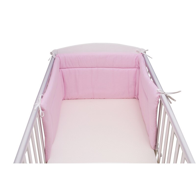 Aparatoare laterala pentru patut Bubaba, 100% bumbac, 190 x 40cm, Pink