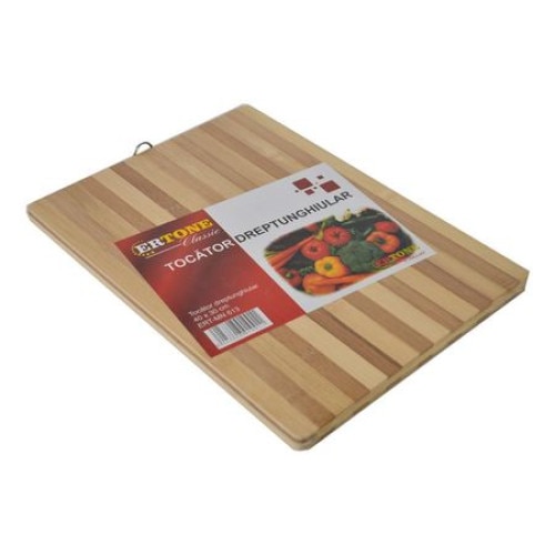 Tocator bicolor de bambus cu agatatoare